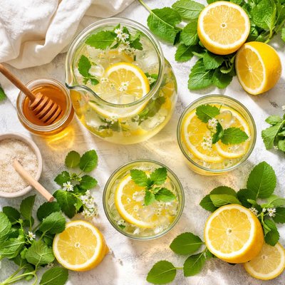 Image of Old Fashioned Lemon Balm Lemonade