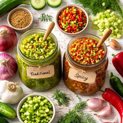 Image of Old Fashioned Pickle Relish Traditional or Spicy