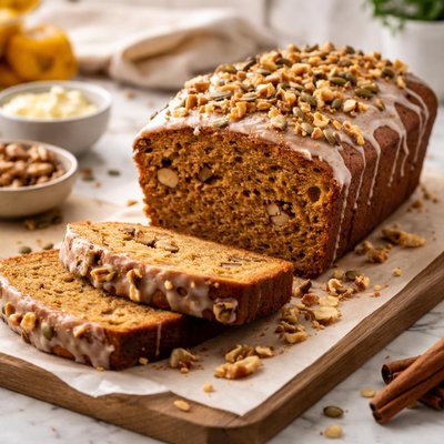 Image of Old Fashioned Pumpkin Nut Loaf Bread