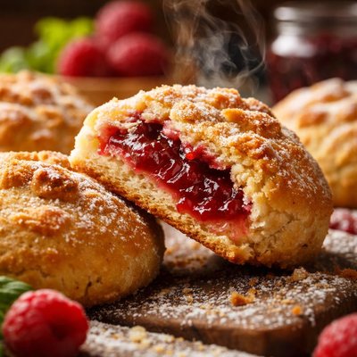Image of Old Fashioned Raspberry Buns Scottish