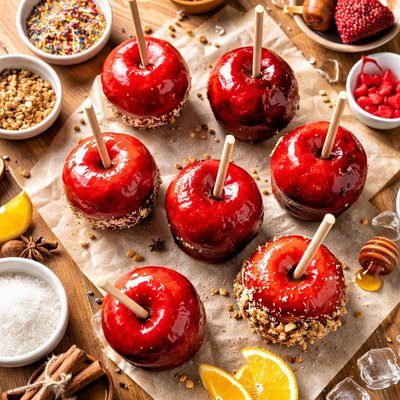 Image of Old Fashioned Red Candied Apples