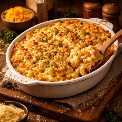 Image of Old Fashioned Scratch Macaroni and Cheese