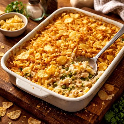 Image of Old Fashioned Tuna Potato Chip Casserole