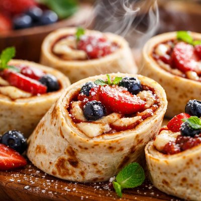 Image of Old Glory 1 Tortilla Dessert Wraps or Pinwheels