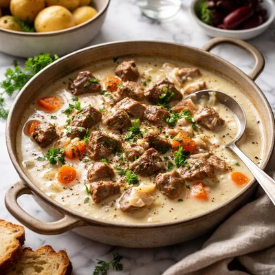 Image of Old Recipe for Danish Stew Stuvet Oksekd