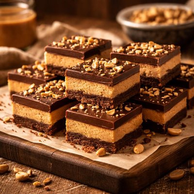 Image of Old School Deja Vu Chocolate Peanut Butter Squares