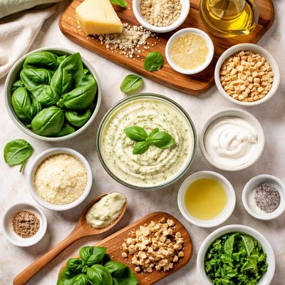 Image of Old Spaghetti Factory Creamy Pesto Dressing Recipe