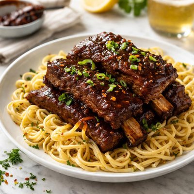 Image of Old West Bbq Short Ribs and Noodles