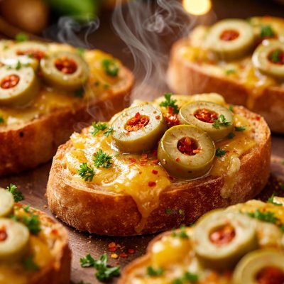 Image of Olive Cheddar Canapes