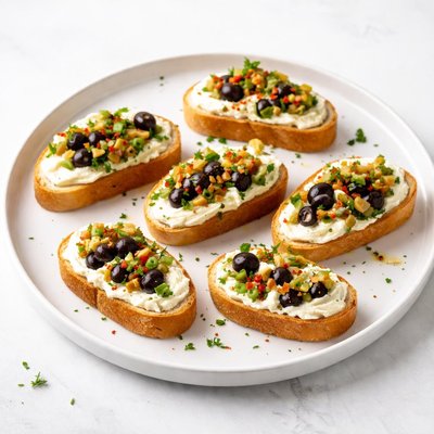 Image of Olive Cheese Crostini