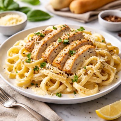 Image of Vegan Olive Garden Chicken Alfredo