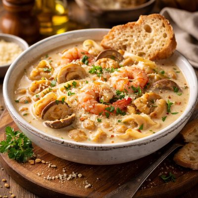 Image of Olive Garden Seafood Pasta Chowder