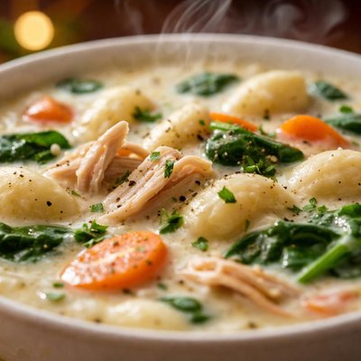 Image of Olive Garden Style Chicken and Gnocchi Soup