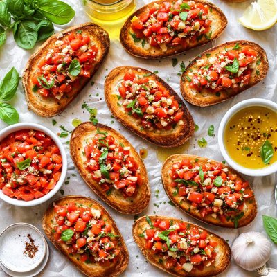 Image of Olive Oil and Garlic Bruschetta