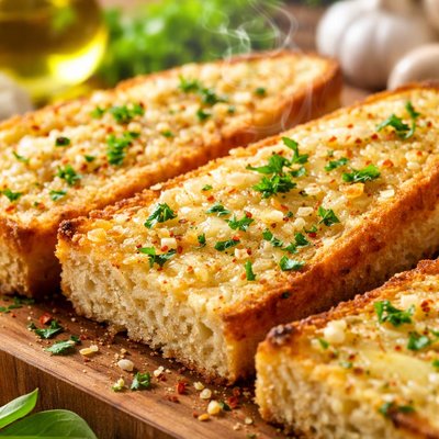 Image of Olive Oil and Parmesan Garlic Bread Low Fat