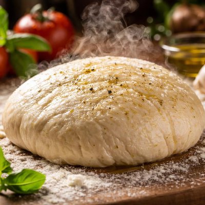 Image of Olive Oil Pizza Dough No Kneading Needed