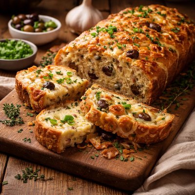 Image of Olive Onion Cheese Bread