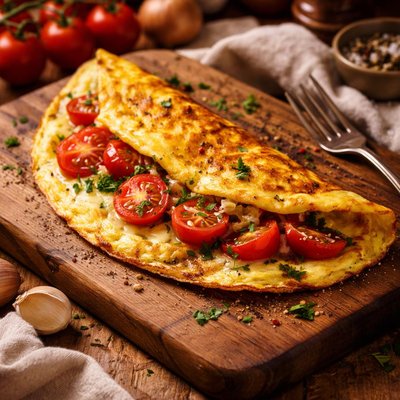 Image of Omelette with Fresh Tomatoes