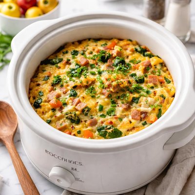 Image of Omlet Casserole in a Crock Pot