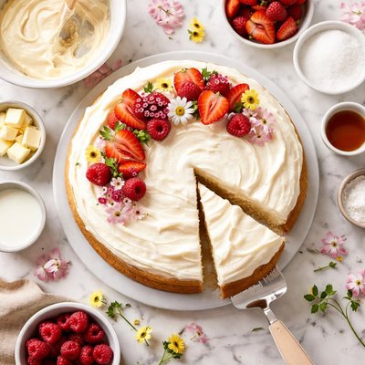 Image of One Bowl Eggless White Cake