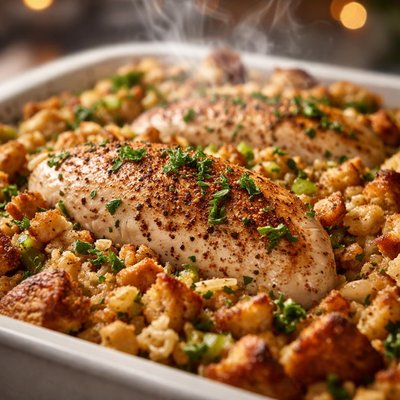 Image of One Dish Chicken Stuffing Bake