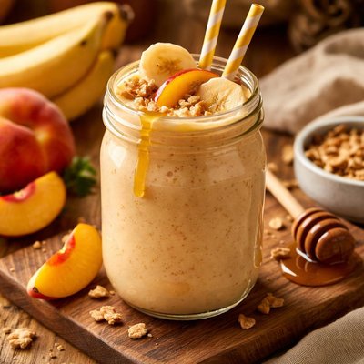 Image of One Honey of a Banana Peach Smoothie