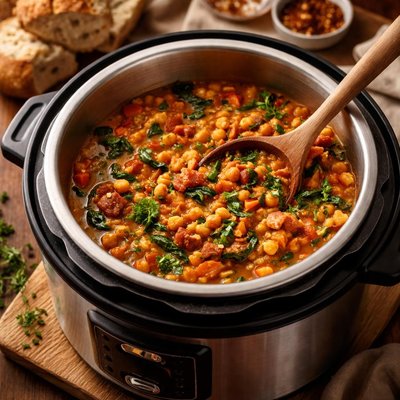 Image of One Hour Spanish Chickpea Soup 6 Qt Pressure Cooker