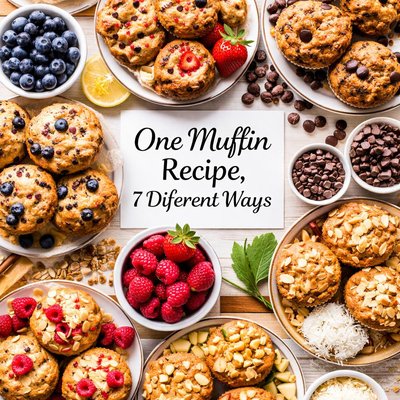 Image of One Muffin Recipe7 Different Ways