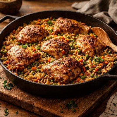Image of One Pan Chicken and Rice