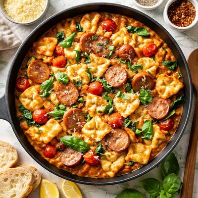 Image of One Pan Sausage Tortellini