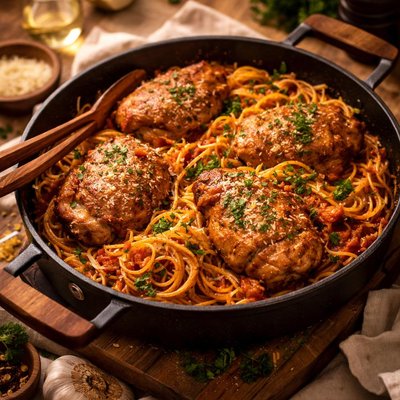 Image of One Pot Chicken and Spaghetti