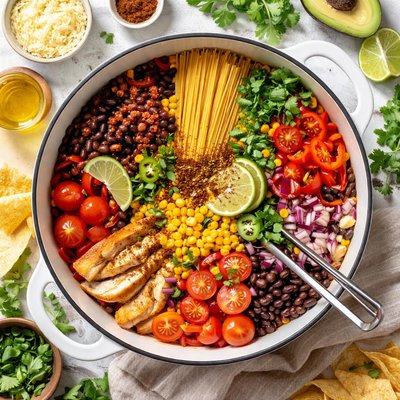 Image of One Pot Pasta Italian or Mexican