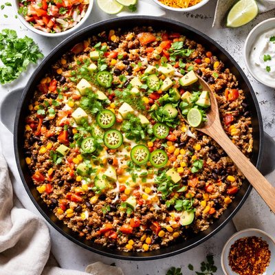 Image of One Pot Salsa Beef Skillet