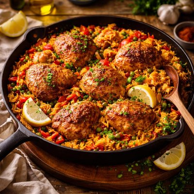 Image of One Pot Spanish Chicken and Rice