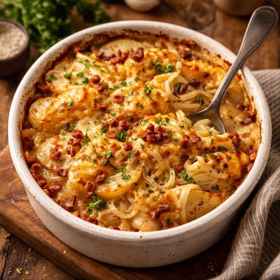 Image of One Potato Two Potato Onion Bake