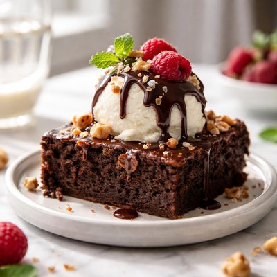 Image of One Serving Brownie Cake