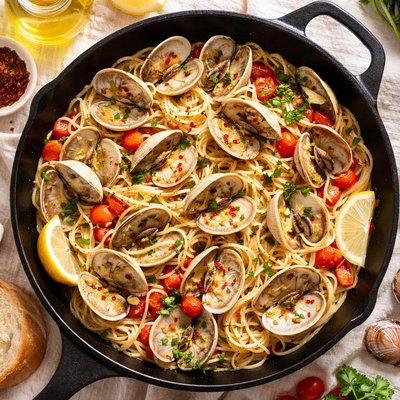Image of One Skillet Spaghetti and Clams