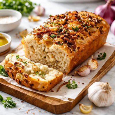 Image of Onion and Garlic Bread