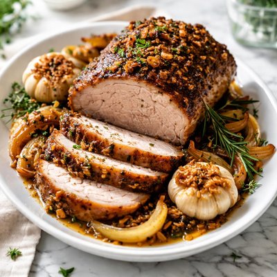 Image of Onion and Garlic Pork Roast