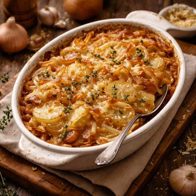 Image of Onion and Potato Gratin
