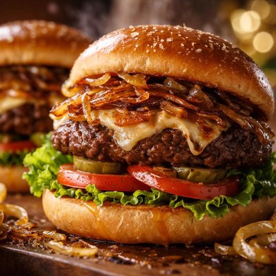 Image of Onion Burgers by John T Edge the Longmeadow Farm