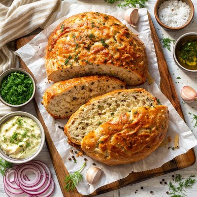 Image of Onion Dill Bread No Knead