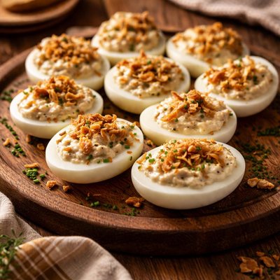 Image of Onion Dip Deviled Eggs