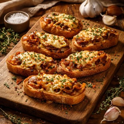 Image of Onion Garlic Crostini