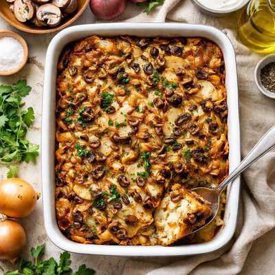 Image of Onion Mushroom Potato Kugel