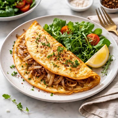 Image of Whole30 Onion Omelette