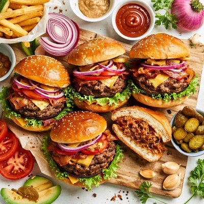 Image of Onion Stuffed Hamburgers