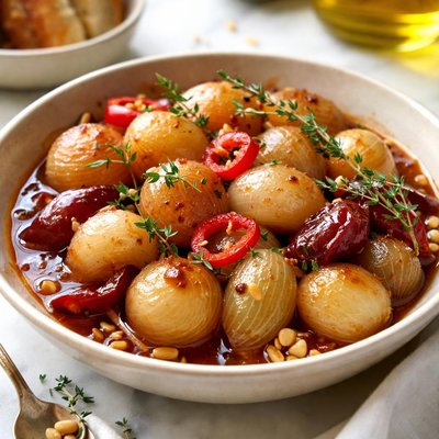 Image of Onions Agrodolce Sweet and Sour Onions