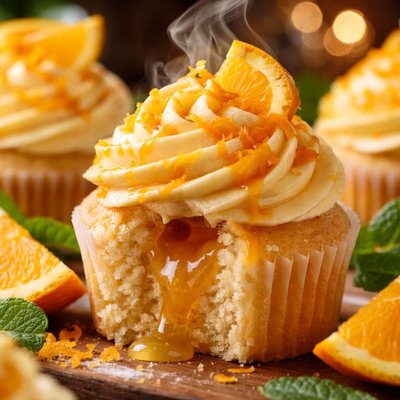 Image of Oozy Orange Cupcakes