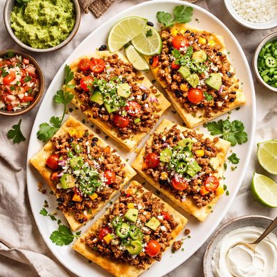 Image of Open Face Mexican Sloppy Joes Over Cornbread